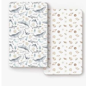 GRSSDER Jersey Knit Bassinet Sheets 2-Pack